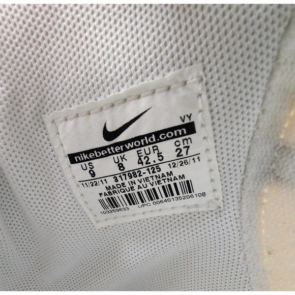 NIKE Dunk High White Canvas Neutral Grey White Mens Sneaker 317982-125 Size 9